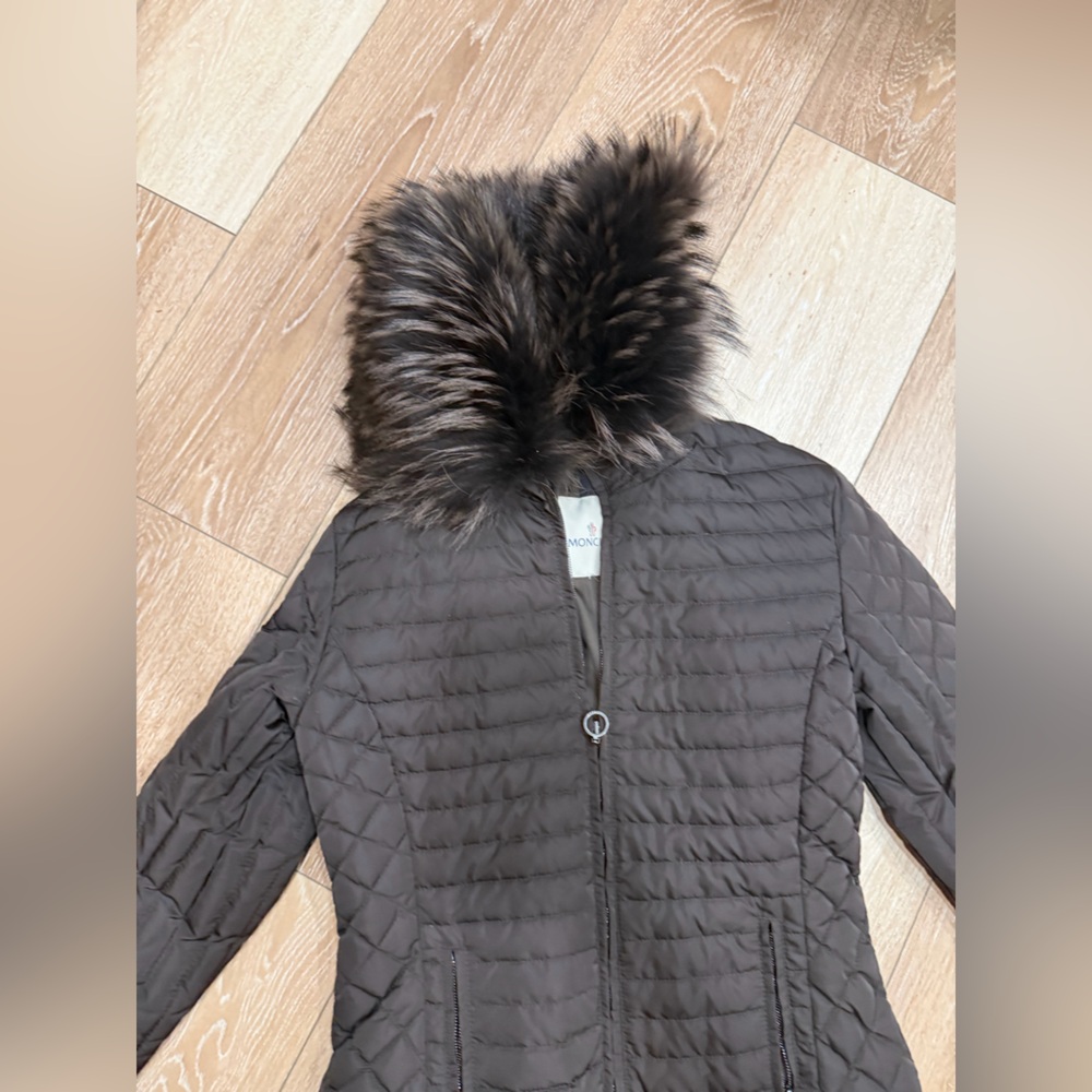 Moncler
Fur Hood leather parka brown vintage - Picture 9 of 16